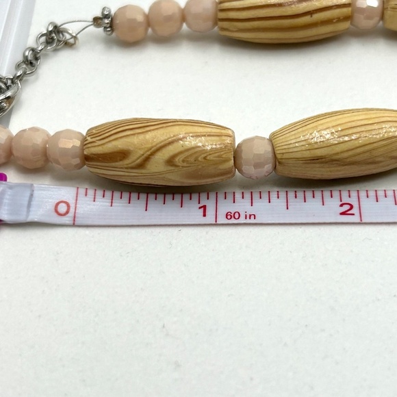 Handcrafted Wooden Beads Necklace and Coil Bracelet Set NWT - Picture 8 of 14